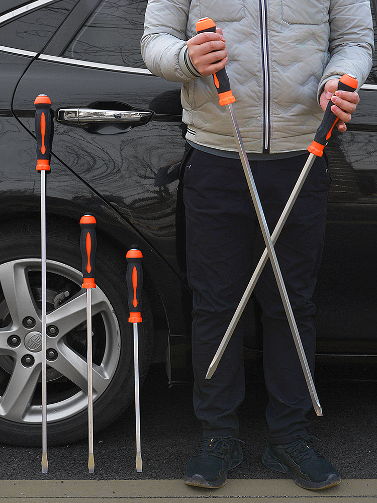 Meike Auto Repair special one-character lockable large screw screwdriver, crowbar, crowbar, prying rod, extended screwdriver Specification drawing