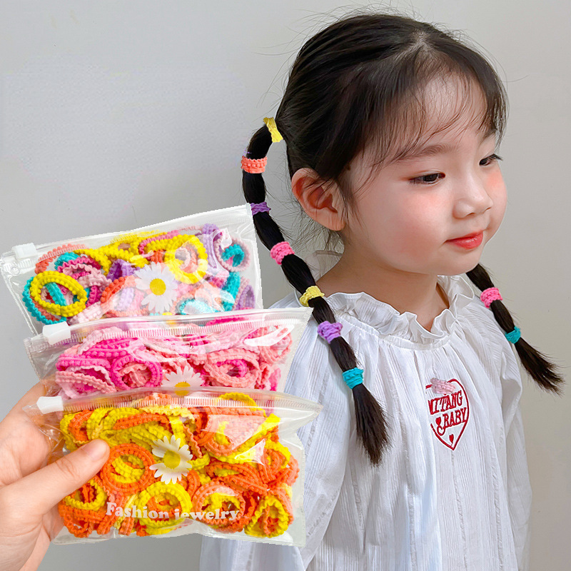 Children's rubber band hair tie for girls, high appearance level, no damage to hair, high elasticity hair tie and hair accessory, small hair band hair tie for girls and babies details Picture