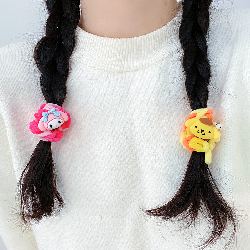 Sanrio Kuromi diy handmade gifts, woven rubber band hair ties, boyfriend and girlfriend couple bracelets, hair bands Item Picture