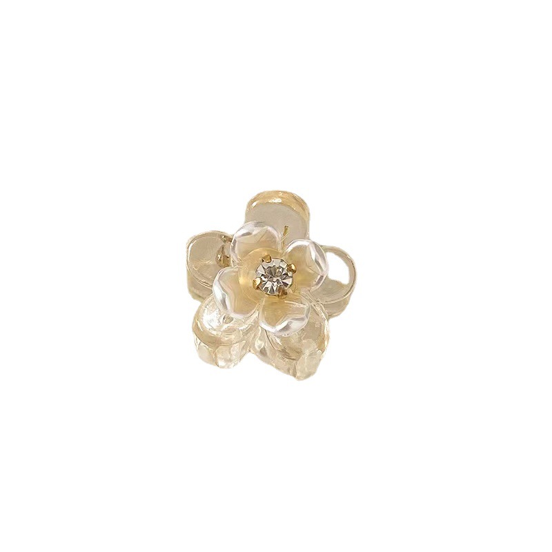 Cute rhinestone flower hair clips, sweet bangs, small forehead grab clips, side clips, hair clips, small clips, headwear Item Picture