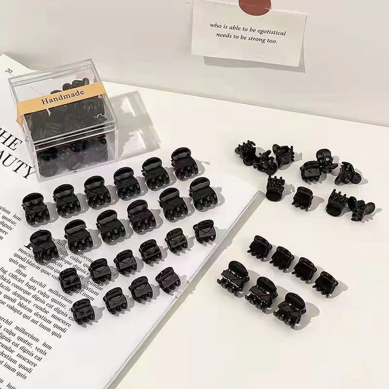 Mini clip headwear, side hair clips, princess hair side clips, small scratch clips, bangs, black hair clips, hair accessories for women Specification drawing