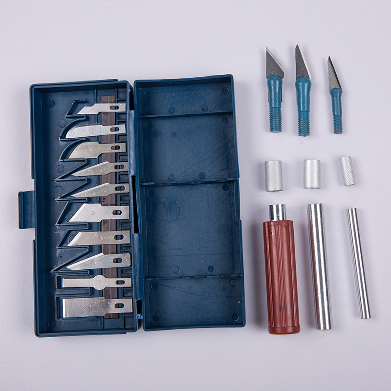 Factory wholesale 13PC engraving knives, metal wood engraving knives, engraving knives, utility knives, fruit engraving knives, wood engraving knives and other tools Specification drawing