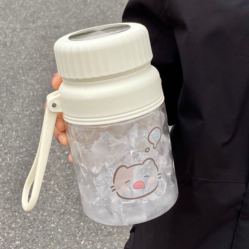 New 2025 summer portable, simple and large-capacity cup with high appearance level, student water cup for making tea, plastic water bottle for going out full figure