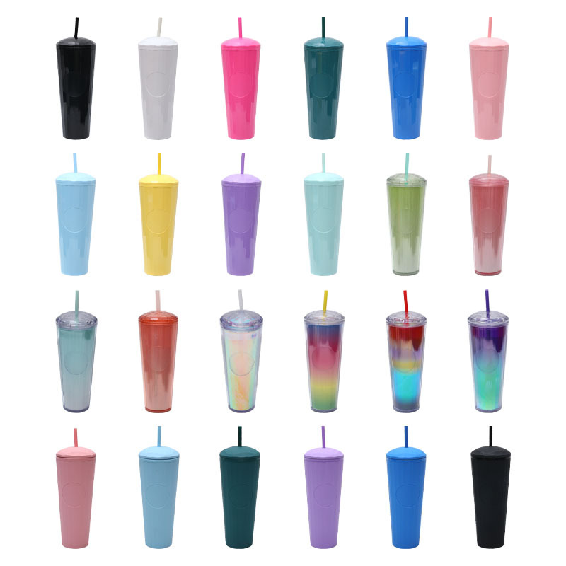 2025 New model 750ML creative and fashionable water cup directly supplied by the manufacturer, processed and printed with logo, large-capacity simple straw cup full figure