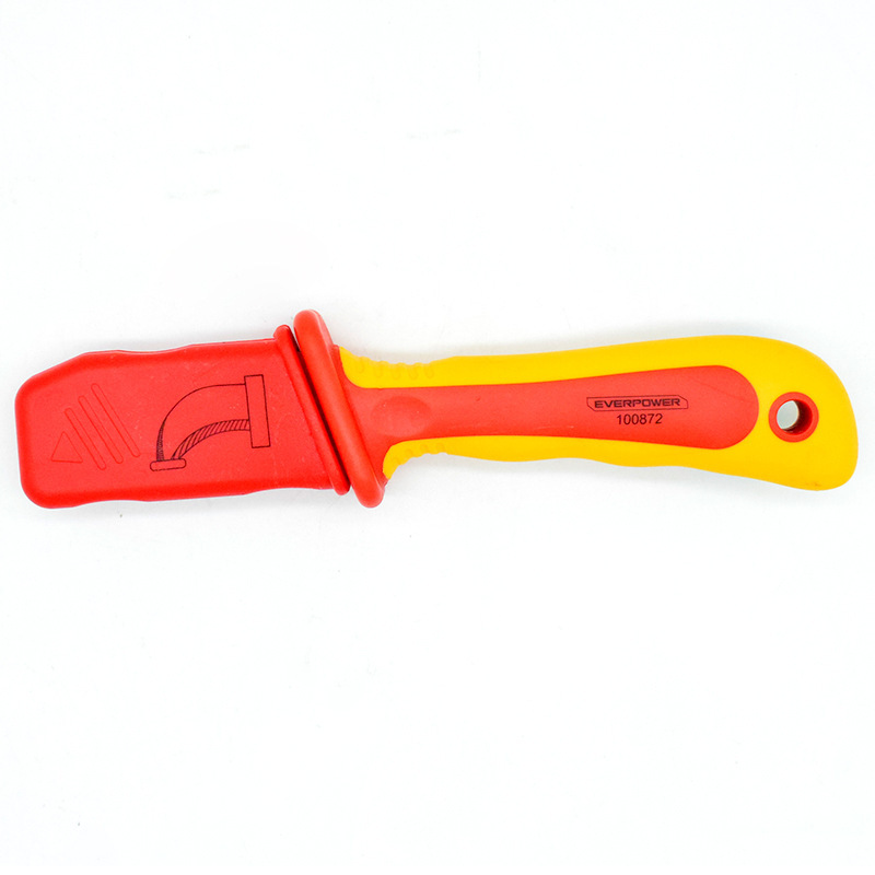 Aiweibor dual-color handle VDE insulated hook and sickle type cable knife 210mm details Picture