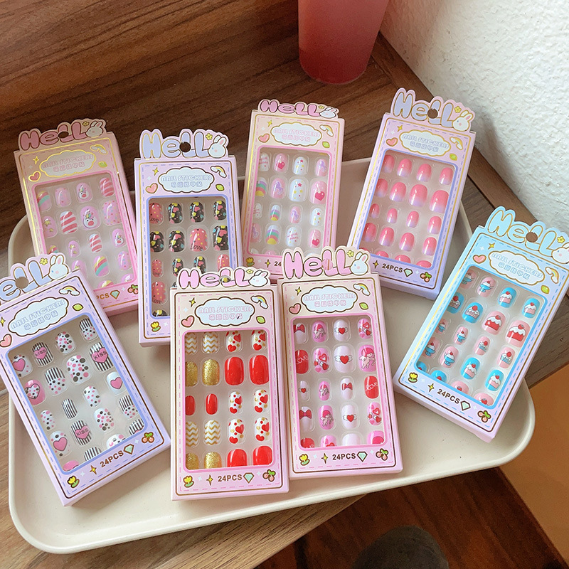 Children's nail art patches, girls' nail art, cute girls' nail art, detachable nail stickers, nail art patches wholesale Application Scenario