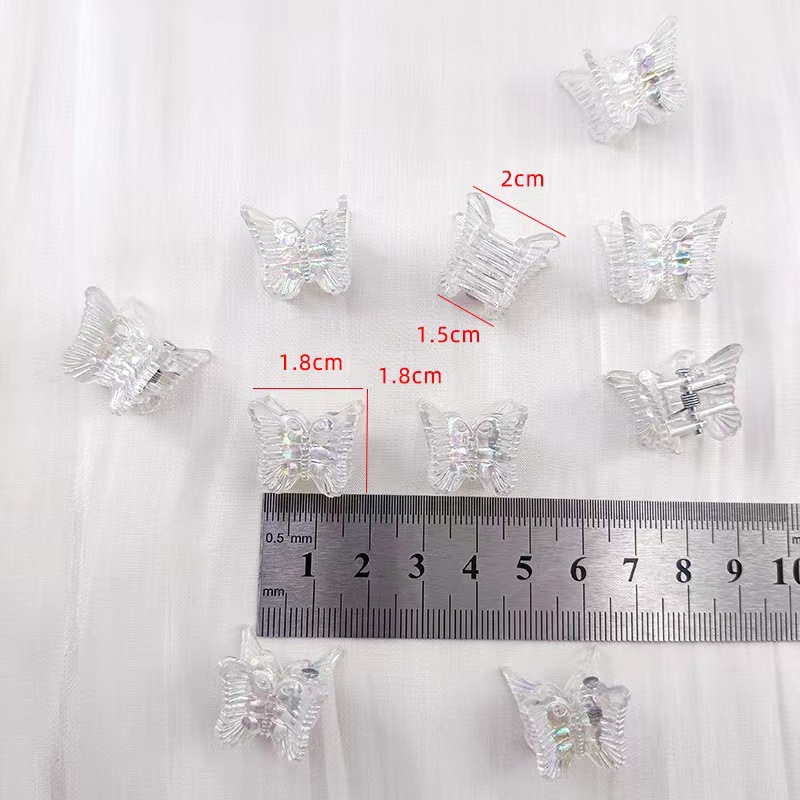 Colorful butterfly hair clips, summer sweet bow grab hair clips, girls' bangs clips, hair accessories, headwear for girls Application Scenario