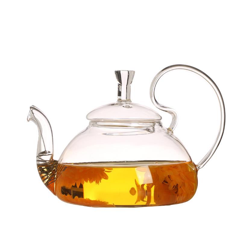 Wholesale high borosilicate glass teapots for foreign trade, household large-capacity transparent boiling teapots, flower teapots, glass teapots Item Picture