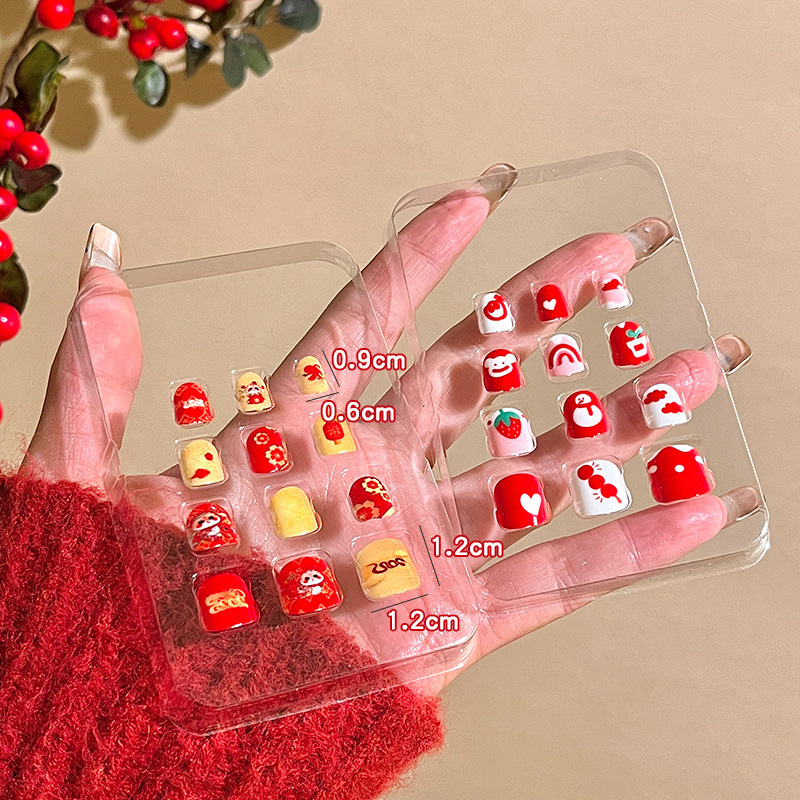 Wholesale of New Year's children's wearable nail stickers, colorful nail patches for student girls, and creative cartoon nail stickers for the Spring Festival Application Scenario