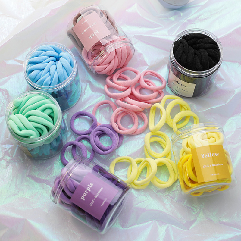 Colorful disposable rubber bands for children, hair-safe hair ties for girls and babies, small Chiu Chiu rubber bands, high-elasticity hair accessories Application Scenario