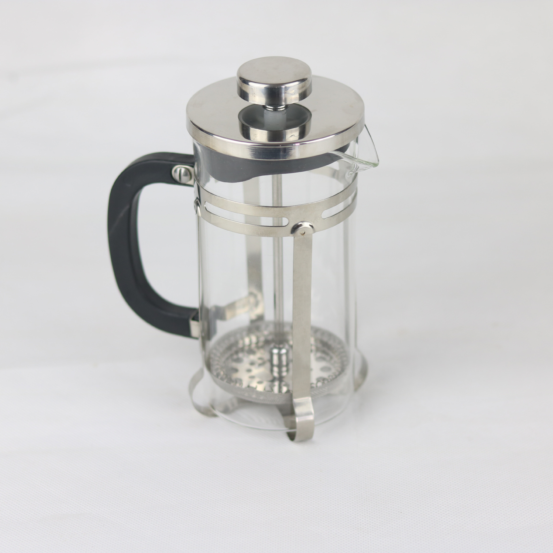 Cross-border coffee press, hand-brewed filter cup, tea maker, household wholesale heat-resistant French glass hand-brewed milk foam details Picture