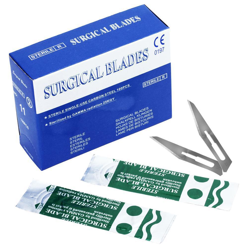 Disposable surgical carbon steel blade English carbon steel double eyelid engraving blade is not for use in domestic hospitals full figure