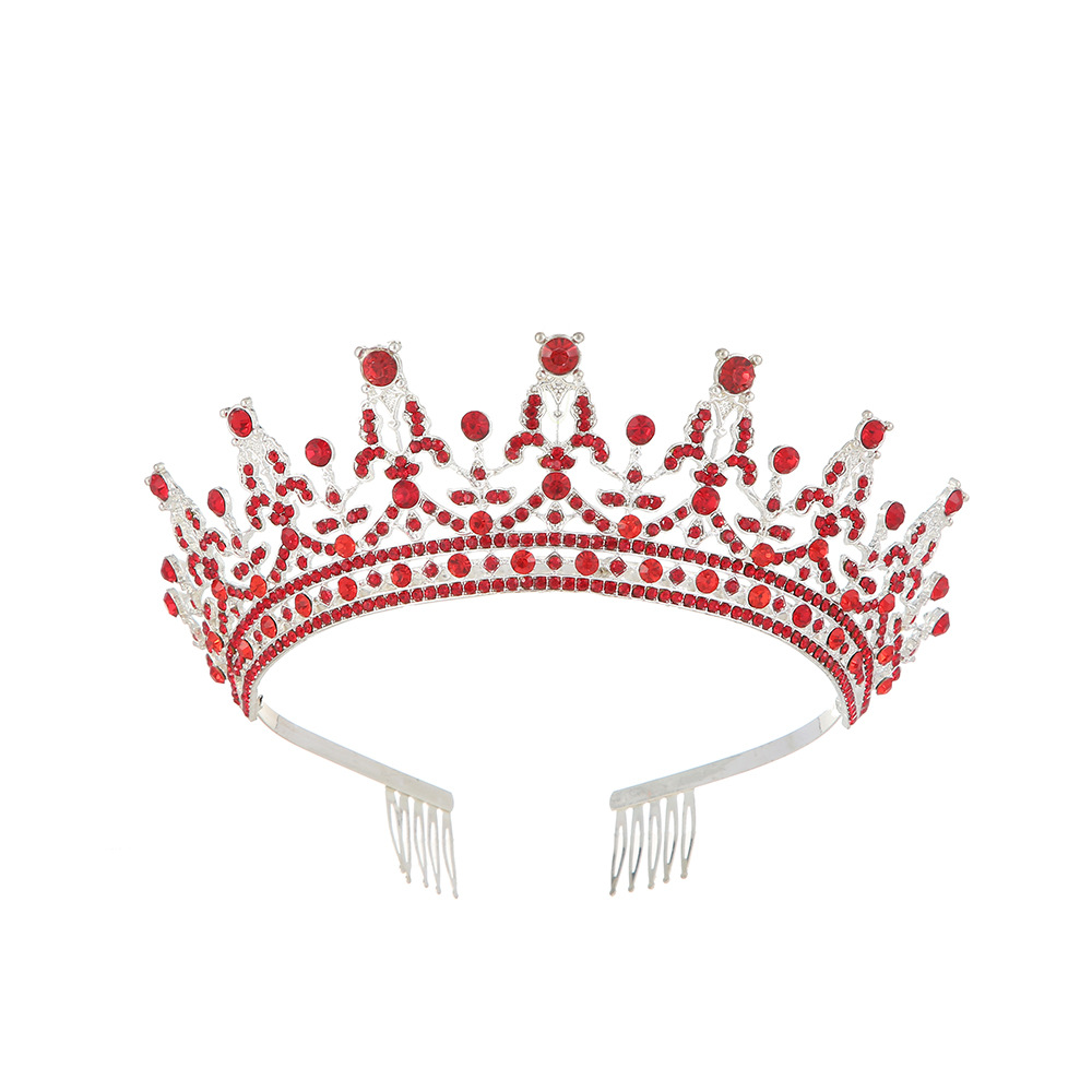 Cross-border birthday, coming-of-age ceremony, performance, crown headband, European-style bride, crown wedding dress, evening gown, hair crown and headwear direct sales Specification drawing