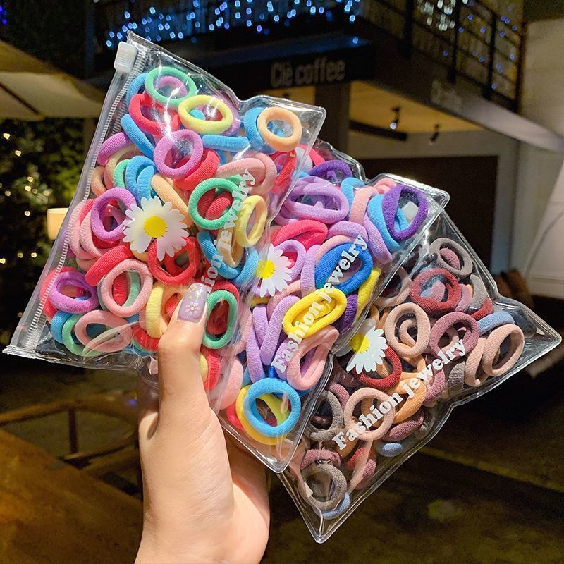 Small towel ring, children's hair ring, baby hair tie without damaging hair, high elasticity elastic thumb ring, hair tie, hair accessory details Picture