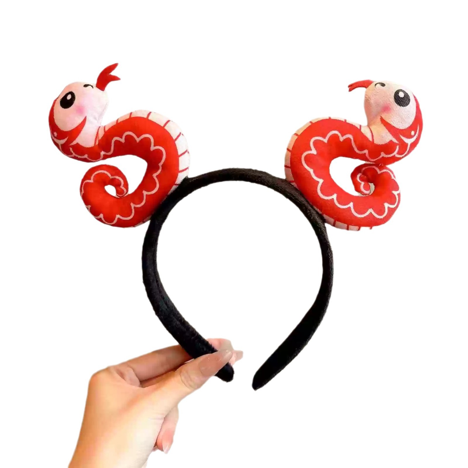Hair bands for the Year of the Snake and the zodiac year, New Year cartoon zodiac doll headbands, autumn and winter New Year atmosphere hairpins, New Year greeting headwear Item Picture