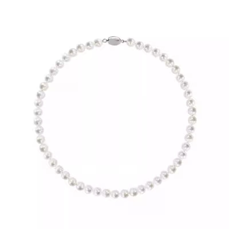 Beaded glass pearl necklace 2023 new style elegant necklace for women, design sense, niche collarbone chain accessory Item Picture