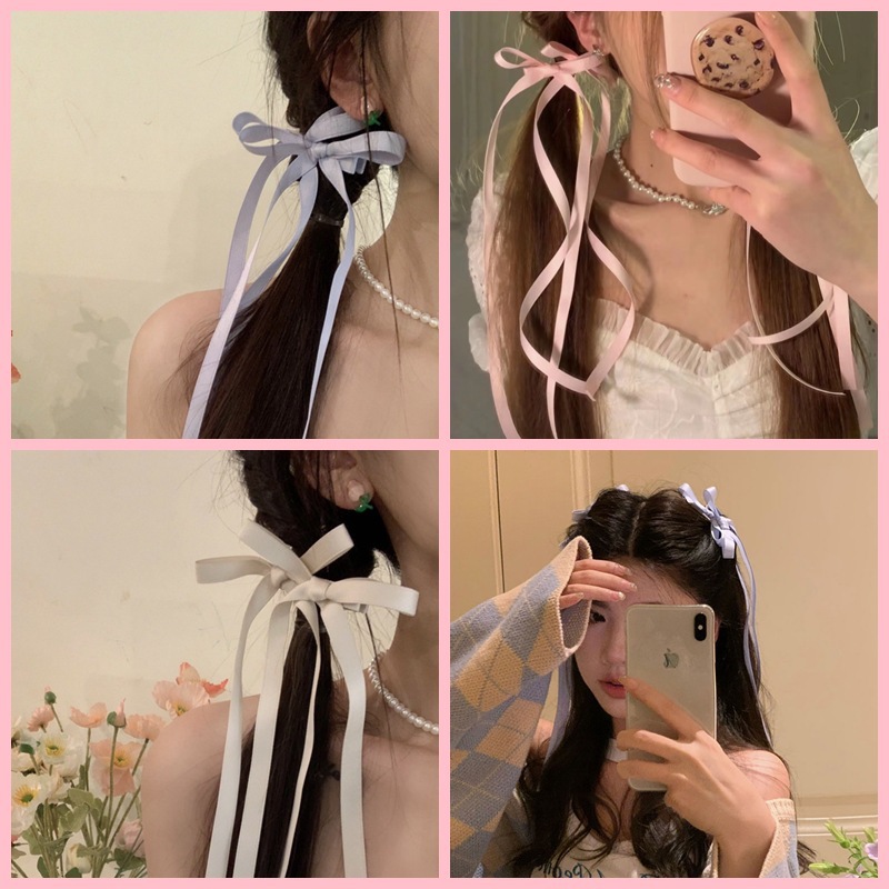 The new ribbon bow hair clip is a sweet and versatile accessory for girls. For lazy people, the braided ribbon hair clip is used to tie hair and bangs full figure