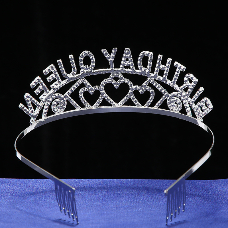 Korean style fashionable crystal crown bride wedding practical exquisite water diamond hair accessory, personalized and versatile alloy jewelry wholesale full figure