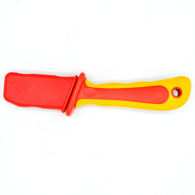 Aiweibor dual-color handle VDE insulated sickle-type cable knife, 210mm details Picture