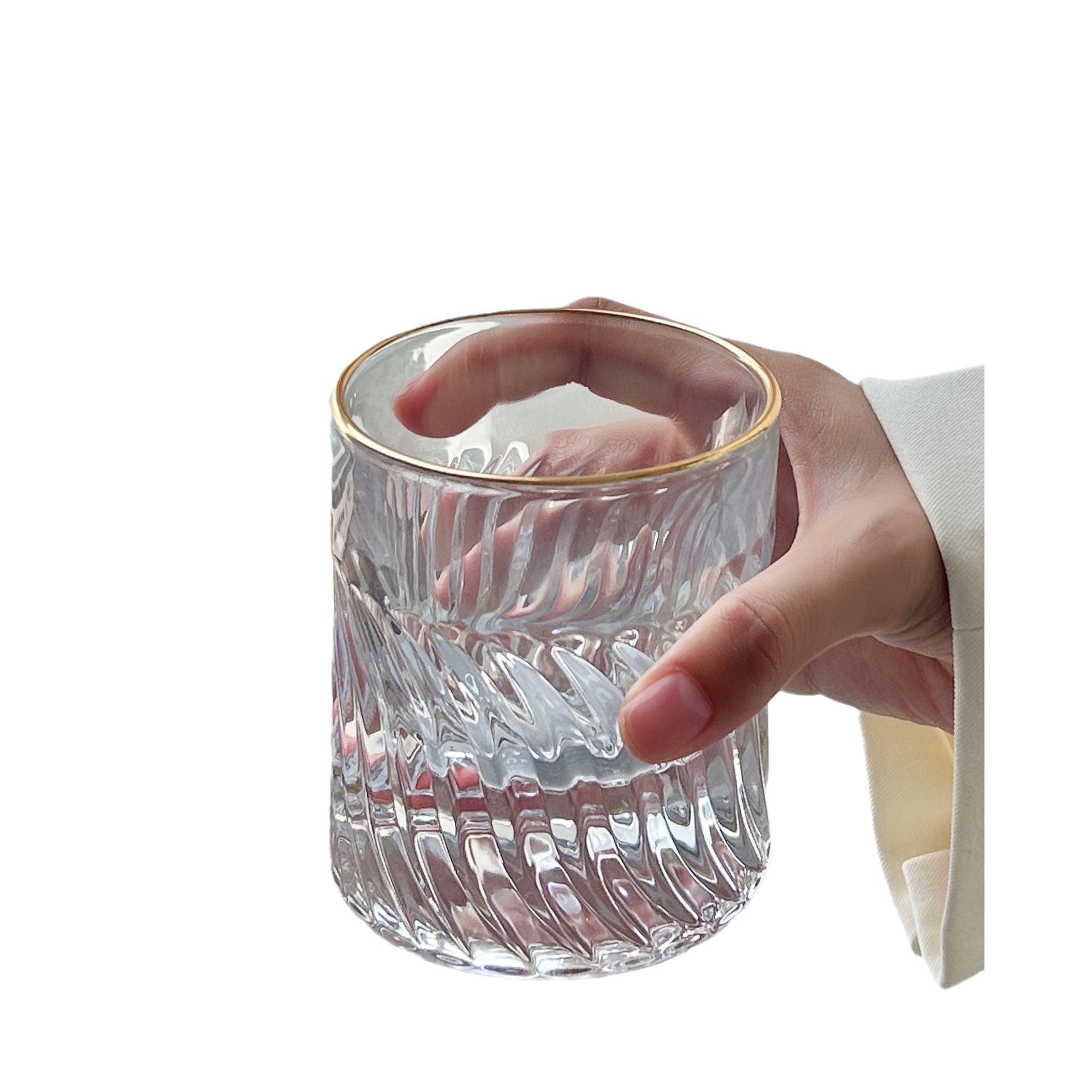 Bolimei European-style wine glasses, glass wine glasses, household glass cups, high appearance level transparent water cups, glass cups Item Picture