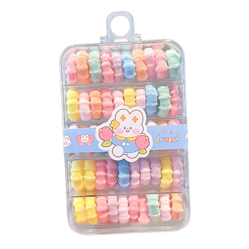 Children's 2025 New style hair tie thread rubber band, no damage to hair, high elasticity thumb hair band, girls' hair rope, durable hair accessory Item Picture