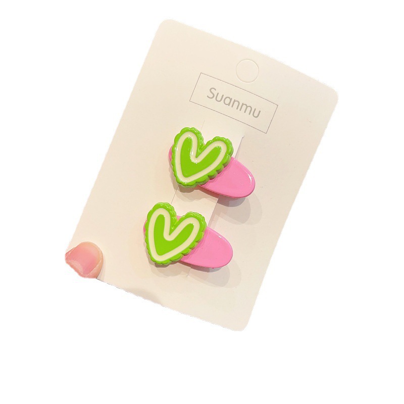 Korean version of girls' hair clips, children's candy-colored flower cartoon clips, small baby bangs, broken hair clips, side duck clips Item Picture