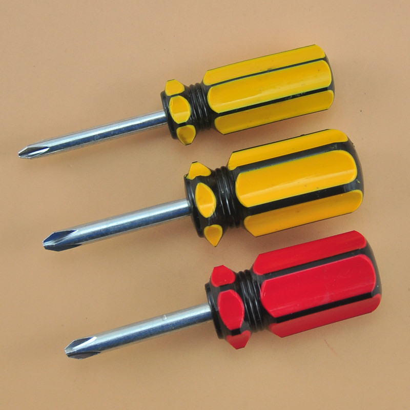 Radish head screwdriver, mini colored bar screwdriver, small screwdriver, cross screwdriver, two-color handle screwdriver, cross Specification drawing