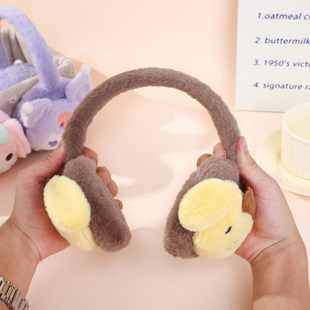 Autumn and winter warm and windproof ear warmth, cute cartoon dolls for children, student ear bags, popular plush ear covers, cold-proof ear cups Application Scenario