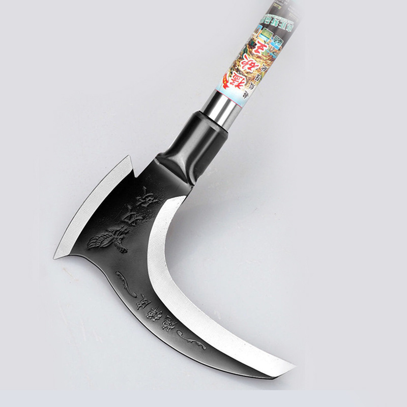 Double-cut sickle, agricultural knife for harvesting straw, cutting grass, chopping branches and firewood, manganese steel, one-piece consignment details Picture