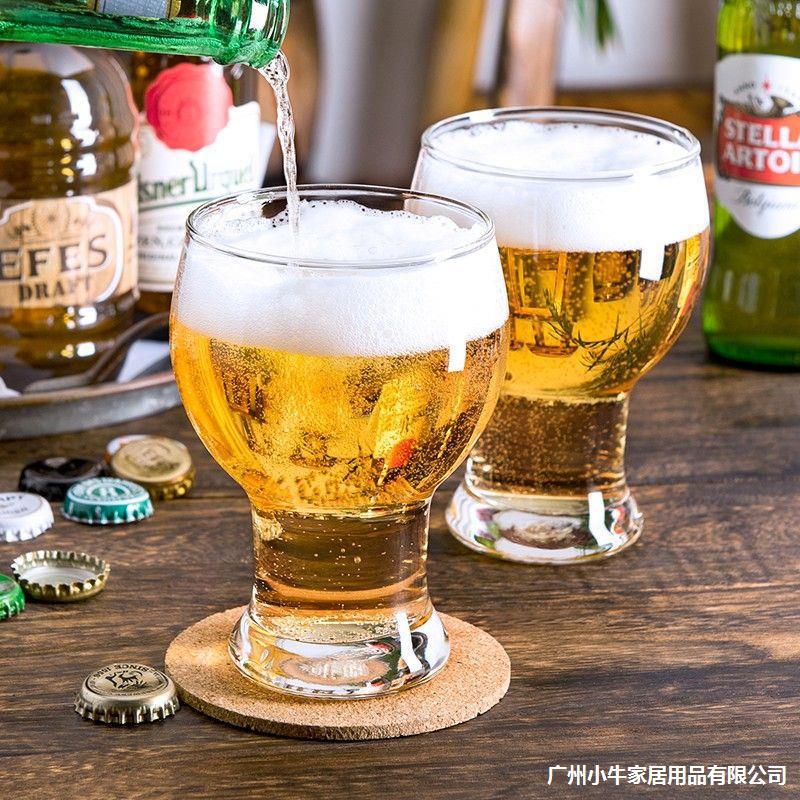 Wholesale of Amazon beer mugs, creative craft glass wine glasses, large-capacity household glass beer cups with large bellies, cross-border details Picture
