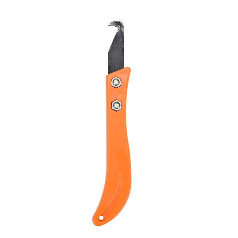 Baiyuan brand knotting knife, double-head single-head yarn cutting knife, large hook blade, hook knife, banana hand textile tool, push-pull knife handle Specification drawing