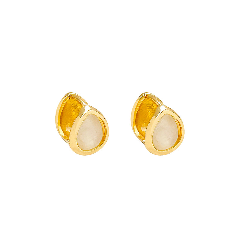 Instags-style simple double-sided teardrop ear buckle women's 2024 new best-selling, niche and light luxury earrings and commuter earrings wholesale Item Picture