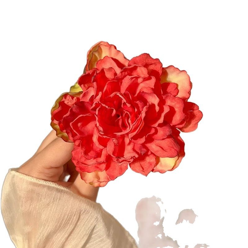 Flower ancient-style peony hair clips, atmosphere clips, retro bangs, side accessories, hair clips, photo headwear, hair accessories Item Picture