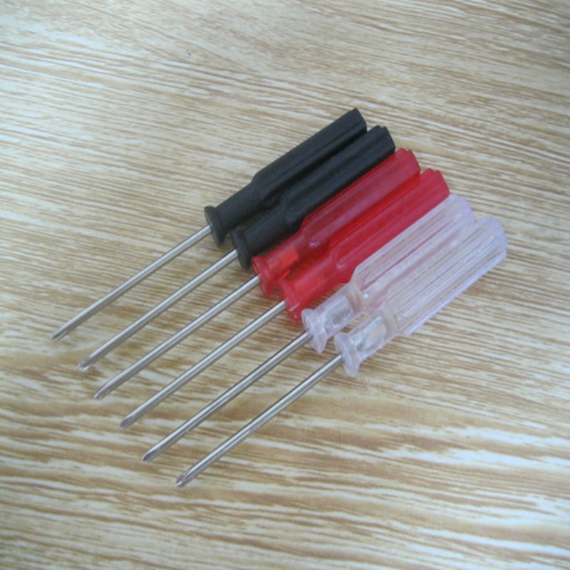 A clear red small screwdriver 2.0mm cross-shaped disassembly tool for toys, small household appliances and electrical appliances full figure