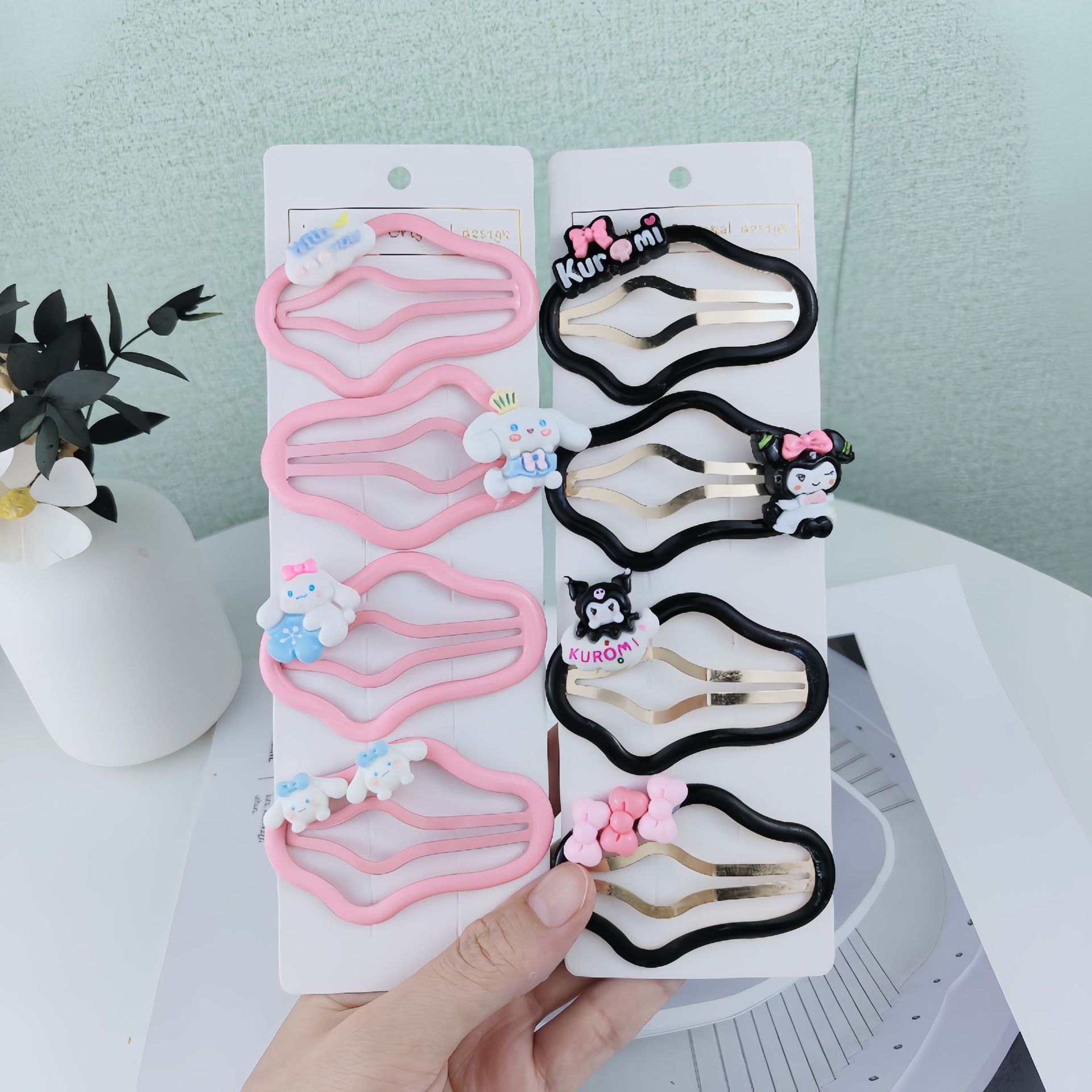 Cartoon hairpins, cloud hairpins, bb hairpins, new bangs, broken hair clips, headwear for girls, back of the head hairpins and hair accessories Specification drawing