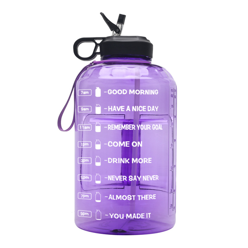 One-gallon gradient color 3.78L plastic large water bottle, best-selling on Amazon, portable sports water bucket details Picture