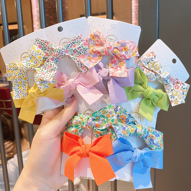Summer new bow children's hair clips, cute and popular hair accessories, baby princess hair clips, side bangs clips full figure
