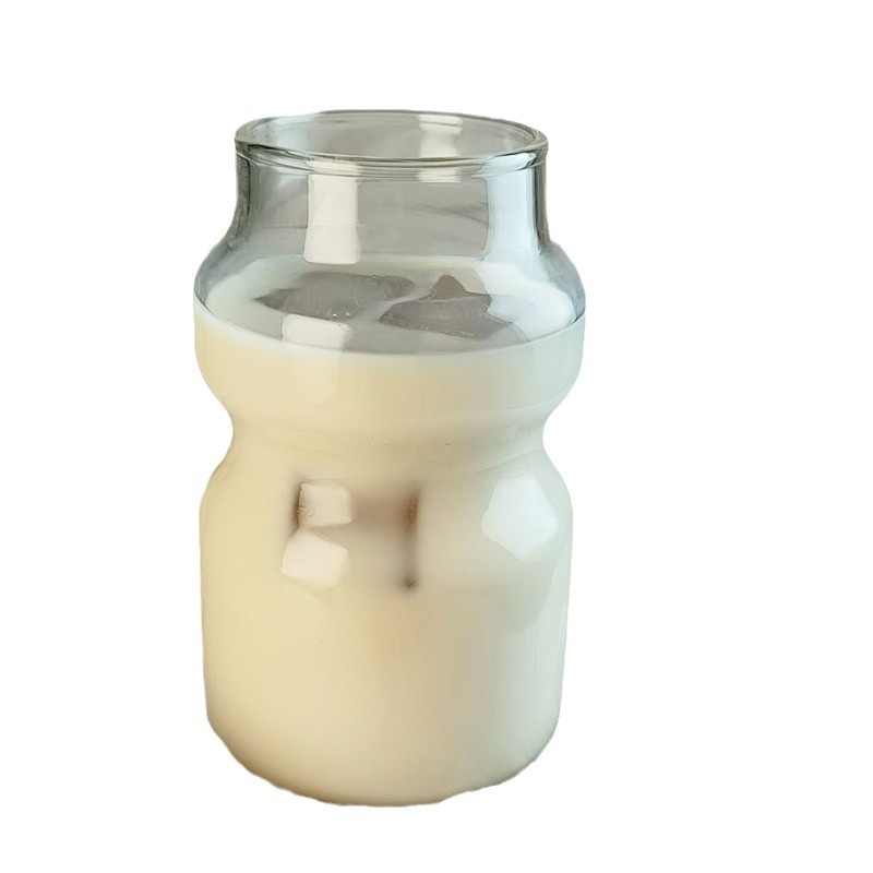 Creative ins lactic acid bacteria glass cup, high borosilicate milk juice drink cup, milk tea drink cup, iced Americano coffee cup Item Picture