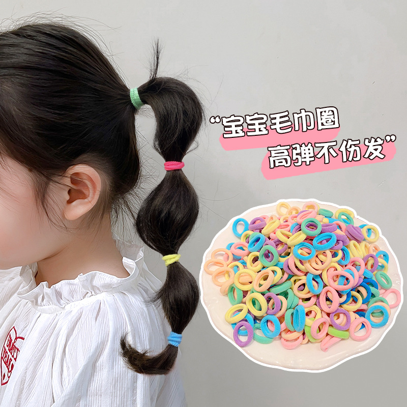New children's bamboo hair tie, no hair damage for babies, seamless hair band, mini small towel tie, hair tie for girls Specification drawing