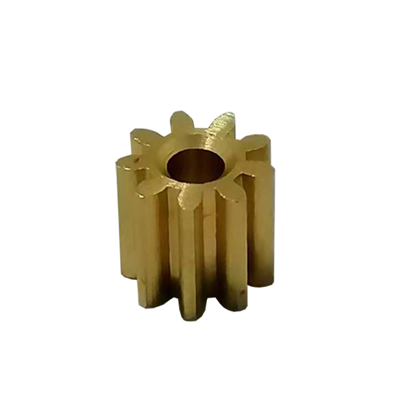0.5 module copper gear 9 teeth 2mm hole tight fit 5.5mm outer diameter toy diy cylindrical metal gear 92a Item Picture