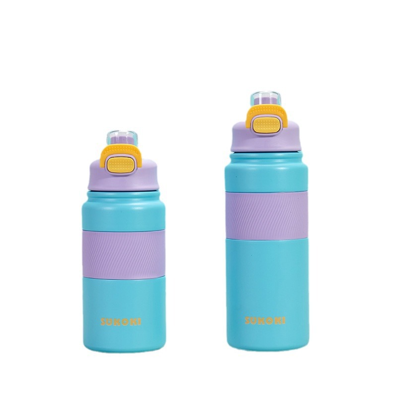 2023 New 316 stainless steel insulated cup, Tonton cup, portable hand-held large-capacity straw cup, bouncing water cup Item Picture