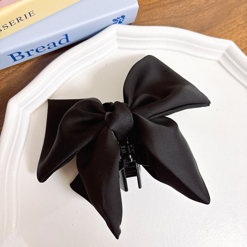 Black large bow clip, forest-themed princess on the run, hairpin at the back of the head, headpiece, shark clip, large hairpin Specification drawing