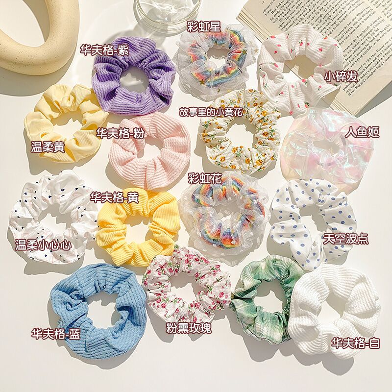 Pig intestine hair band, summer ins hair tie, 2023 new cute Japanese-style rubber band women's hair tie, hair accessory full figure