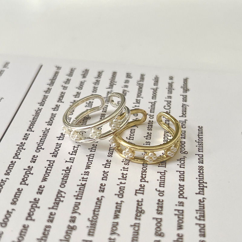 Korean style ins butterfly flower pearl ring, light luxury zircon index finger ring, fashionable and versatile, high-end jewelry wholesale Application Scenario