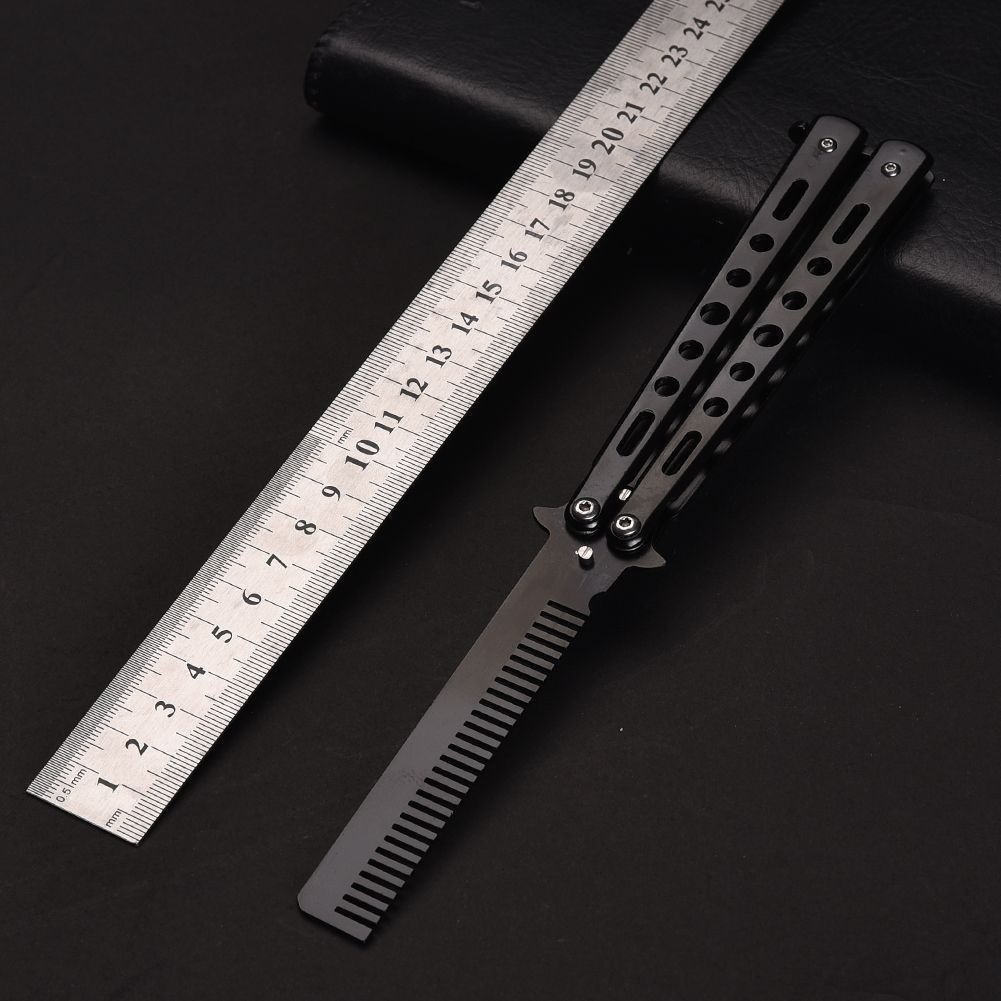Factory direct supply CSGO Butterfly knife, the same style as the Valorante Fearless Contract Night Dew Butterfly Comb, hands-off and unsharpened undefined