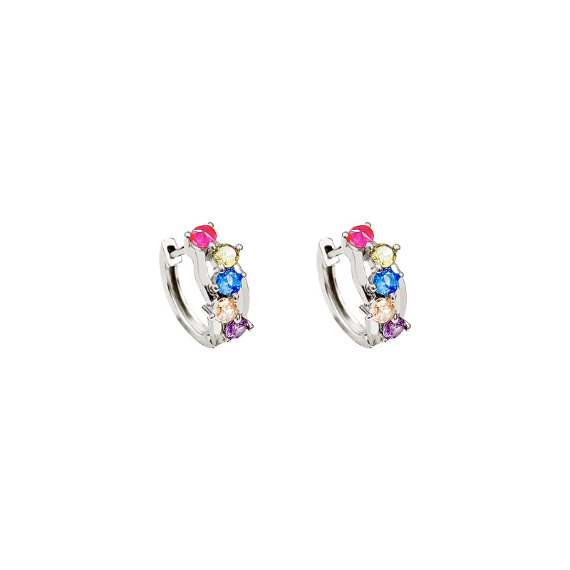 Sweet and cool style, exquisite and small colorful earrings, new high-end and elegant stud earrings for women in 2023, personalized and best-selling earrings Item Picture
