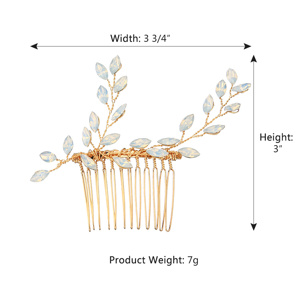 New European and American bridal accessories, water diamond hair comb, wedding headwear, golden pair comb, versatile wedding updo, hand-inserted comb Application Scenario