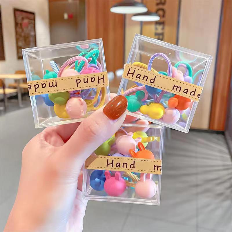 10 sets of children's headbands in summer candy color, small rubber bands, girls' hair ties, children's hair won't hurt, girls' hair bands are cute details Picture