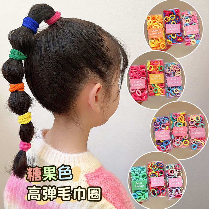 Children's rubber bands, girls' hair ties, high appearance level, girls' hair won't hurt, babies' braids, hair ties, girls' ponytails, rubber bands and rubber rings Application Scenario