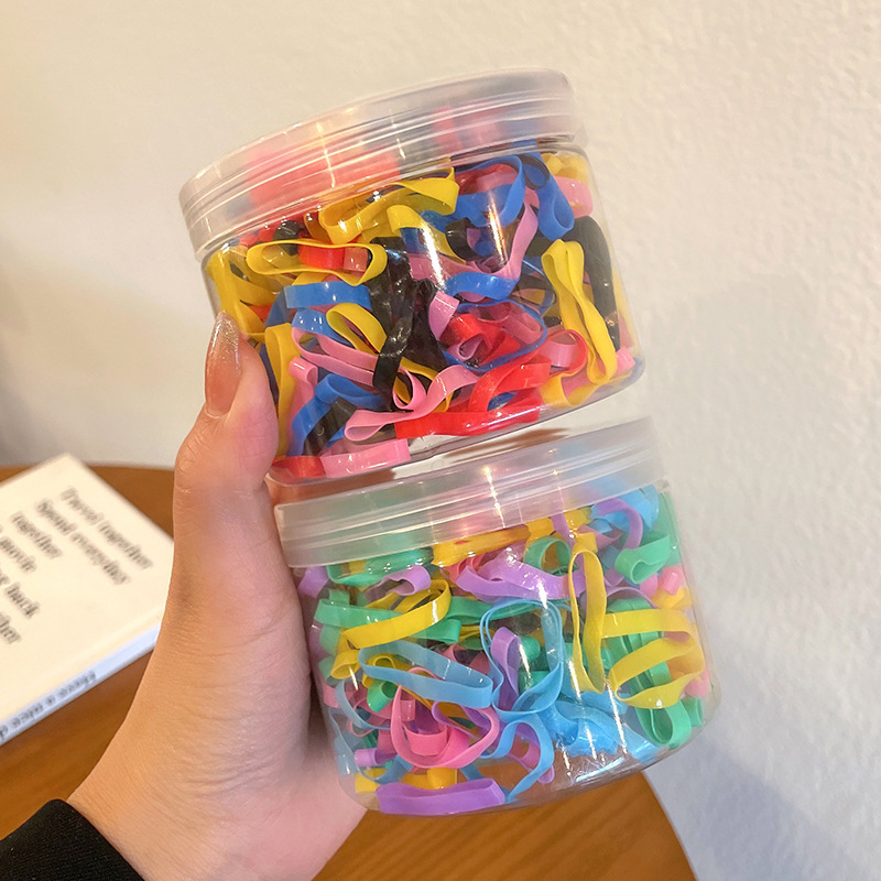 Thick and thick small rubber band box, black, strong and unbreakable disposable rubber band, high elasticity, simple and fresh headband full figure